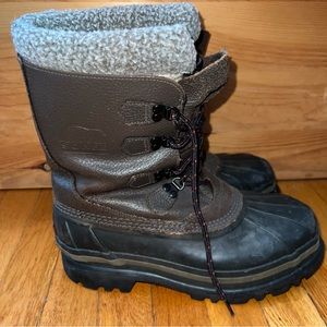 Sorel Men’s Caribou Glacier Ridge Leather Winter Snow Boots Sz9. Great condition